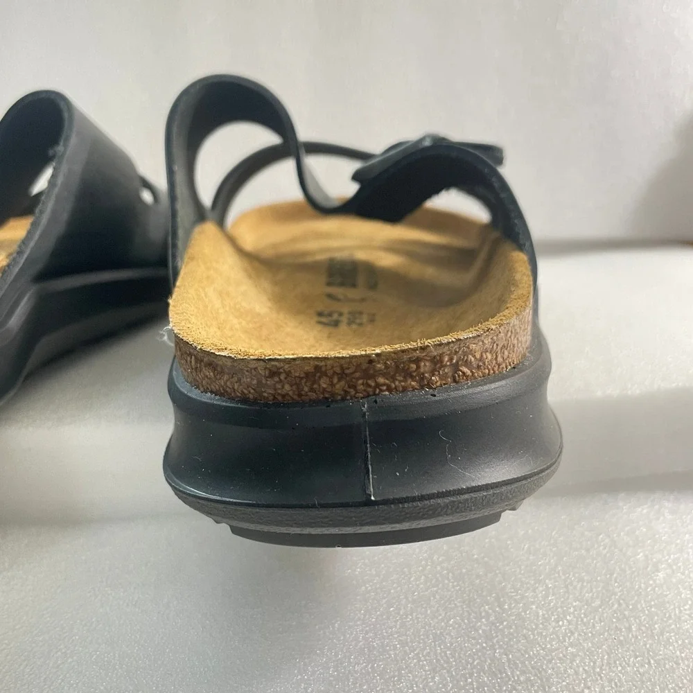 Birkenstock Arizona CT M Black Waxy Leather Sandals Mens 12 Regular 1018461